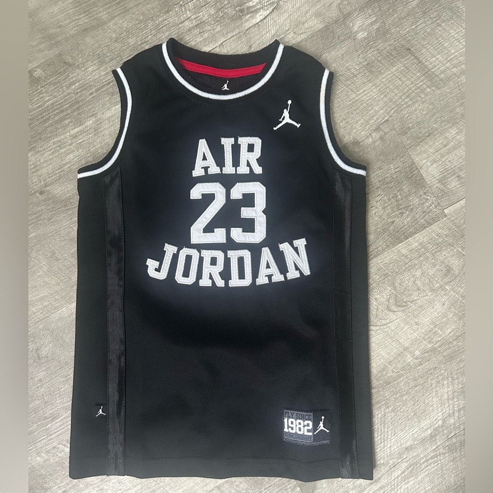 Air Jordan Boys Jersey #23 - Black with White Embroidery
